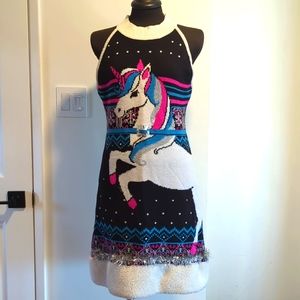 No Boundaries unicorn knit dress